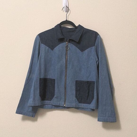 Lykke Wullf Two Toned Zip Up Ranch Jacket - Picture 1 of 9